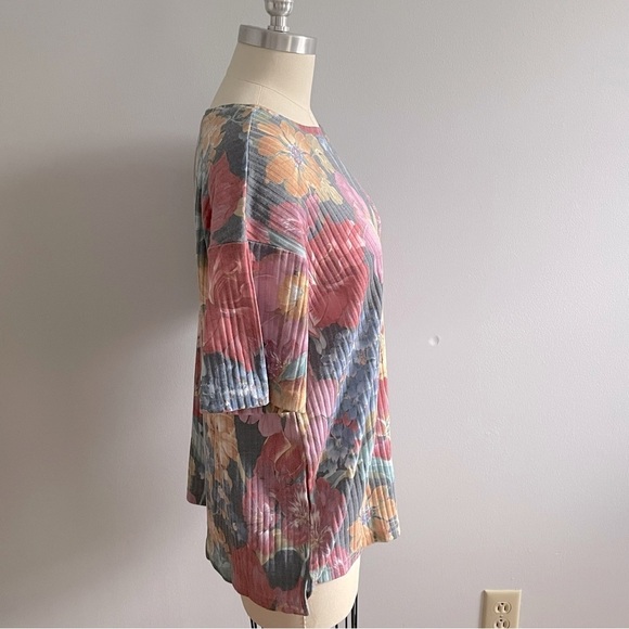 Vintage Joule Engergy -1990s- Floral Top- Multicolored- Size Medium - Picture 2 of 4